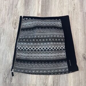 SKHOOP Women's Black Geometric Pattern Full Zip Skirt Size S